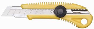 YELLOW SCREWLOCK KNIFE H/DUTY 18MM BLAD