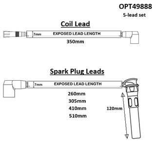 **Lead set Rover/MG