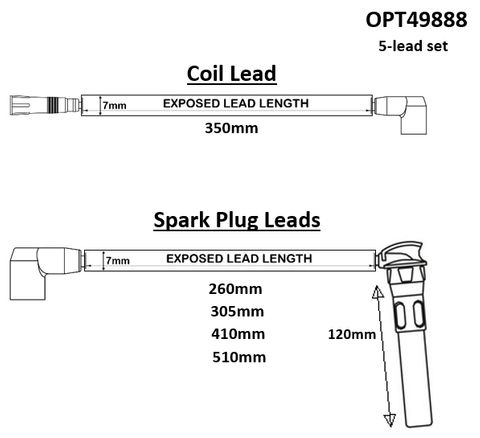 **Lead set Rover/MG