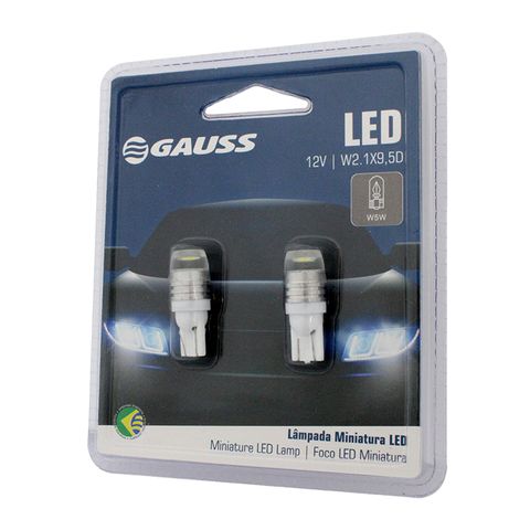 Gauss LED Bulb Wedge 921/501 12V W2.1x9,5d Super White 2Pack