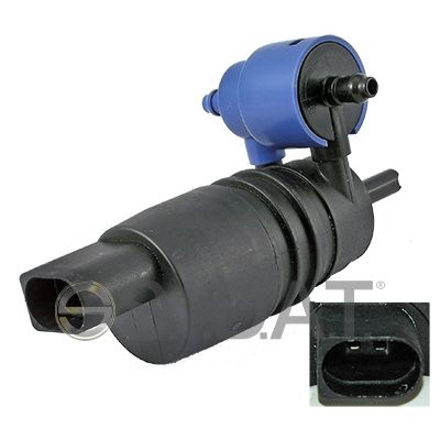 Washer Motor 12V Euro Double Outlet