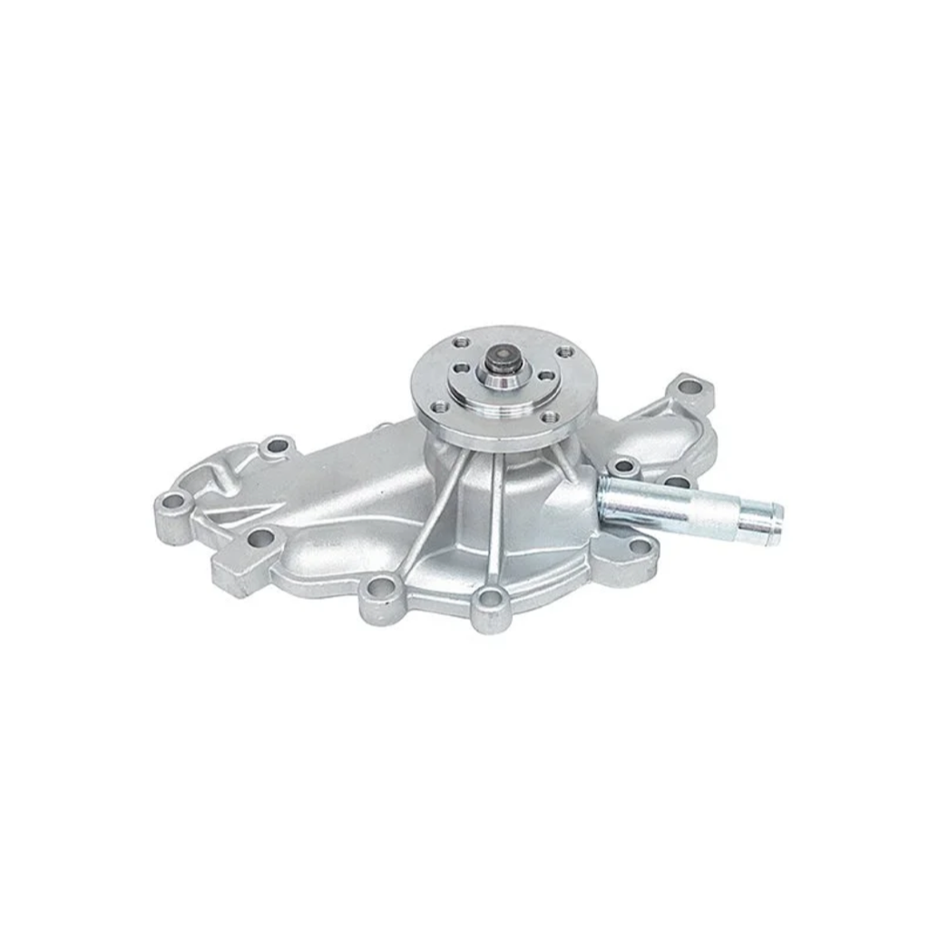 New engine water pump with mounting holes and pulley attachment point