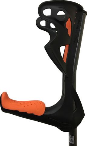 Opti-Comfort Forearm Crutch  Black w/ Orange Grip Pair
