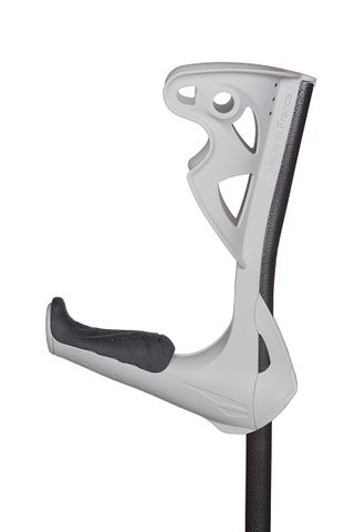 Opti-Comfort Forearm Crutch White w/ Black Grip Pair