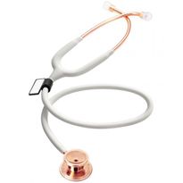 Stethoscope, MD One Rose Gold Stainless Steel MDF, White Tubing