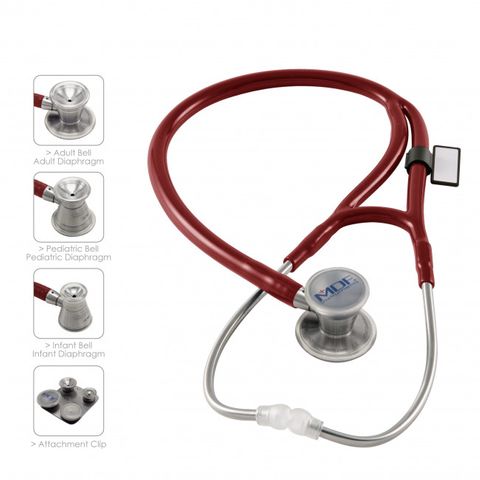 ProCardial C3 Critical Cardiac Care Edition Titanium Stethoscope Burgundy