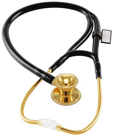 Stethoscope, ProCardial Gold Edition MDF with Black Tubing