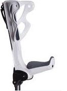 ErgoDynamic Forearm Crutches Large White w/ Black Grip Pair