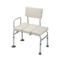 Bath Transfer Bench with Arm, Backrest & Moulded Plastic Seat