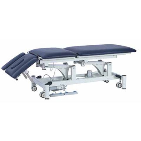 Table, Treatment 5 Section with:
- Lift up back
- up down arms
- 3 year warranty
- Navy Blue