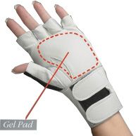 Padded Gloves With Wrist Support Large 23cm - 25cm