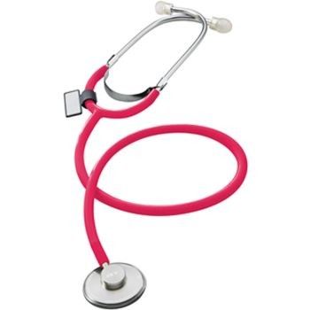 Stethoscope, Solo Singularis Single Head Stethoscope, Single Patient Use, Red, Pack of 10