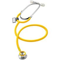 Stethoscope, Duet Singularis Dual Head Stethoscope, Single Patient Use, Yellow, Pack of 10