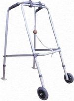 Walking Frame, Folding large with wheels and Skis