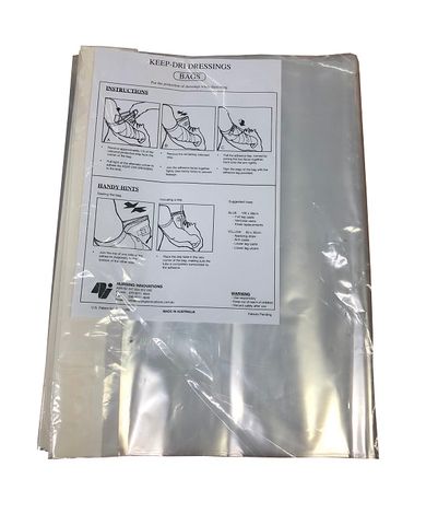 Protector, Keep Dri Bags Yellow 60 x 30cm - (for use on lower leg casts, full arm plasters, lower leg ulcers, catheters)