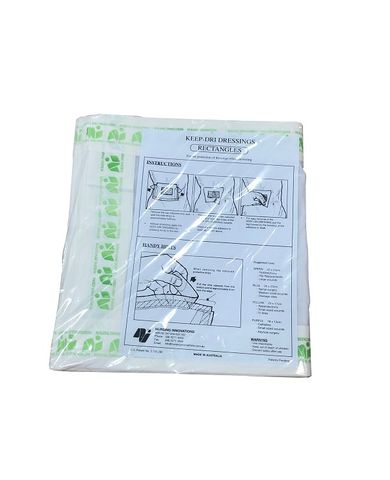 Protector, Keep Dri Rectangle Green 40 x 20cm - (for use on large wounds, hysterectomy, hip replacements, thoracotomy)