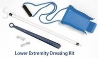 Lower Extremity Dressing Kit Includes: 1 x Dressing Stick 69cm, Sock-Assist, Elastic Shoelaces White & Plastic Shoehorn 46cm