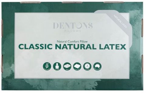 Pillow, Dentons Classic Natural Latex, Low Allergy Range