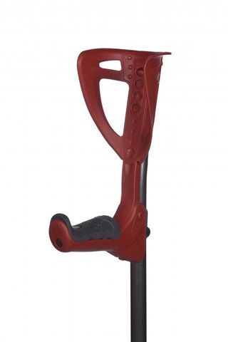 Ergotech Forearm Crutches Red w/ Black Grip Pair