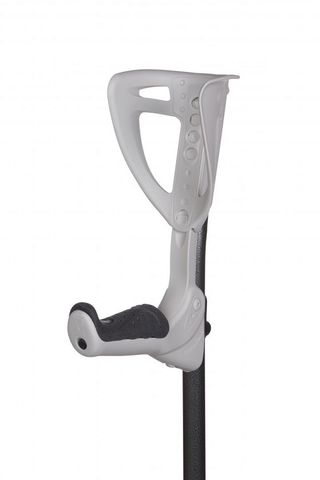 Ergotech Forearm Crutches White w/ Black Grip Pair