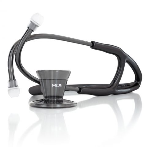 Stethoscope, ProCardial (Classic Cardiology), Perle Noire (gunmetal gray) & Black tubing