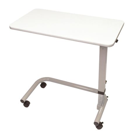 Overbed/Chair C-Base with Laminate Top. 830mm (L) x 410mm (W) Height Adjustable: 710mm to 1050mm