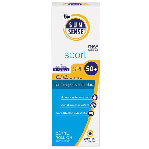 Sunscreen, Sunsense Sport 50+ 50ml roll-on