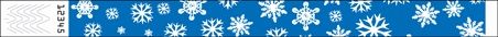 Band, ID Tyvek Blue Snowflakes 19mm (3/4") Tear Resistant Material Non Stretch & Waterproof