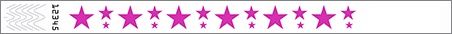 Band, ID Tyvek Neon Magenta Stars 19mm (3/4") Tear Resistant Material Non Stretch & Waterproof