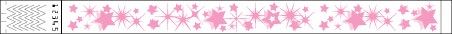 Band, ID Tyvek Neon Pink Stars 2017 19mm (3/4") Tear Resistant Material Non Stretch & Waterproof