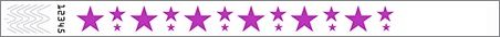 Band, ID Tyvek Purple Stars 19mm (3/4") Tear Resistant Material Non Stretch & Waterproof