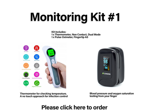 Kit, Monitoring #1 includes: 1x Thermometer, non contact, 1 x Pulse Oximeter A5