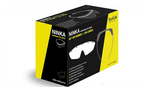 Ninka Eye Shield Large Kit Pack - 100 grey Frame & 100 clear PET lens