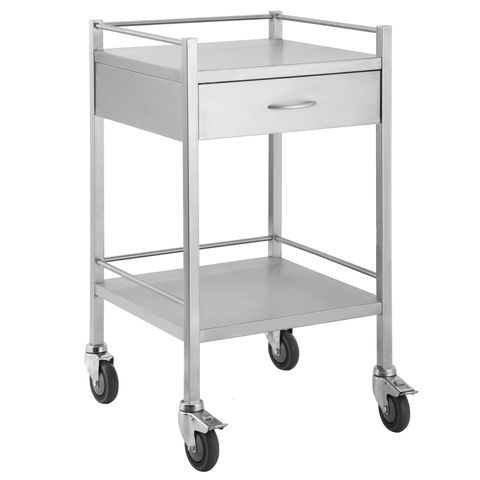 Stainless Steel Trolley with Single Draw, 50 x 50 x 90cm