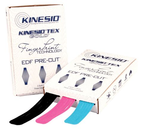 Tape, Kinesio Tex Gold FP, Pre-Cut, EDF (3 color)