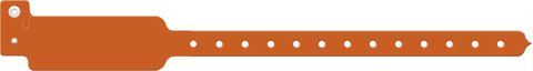 Band, ID Orange Write-On Tri-Laminate 10" Wristband