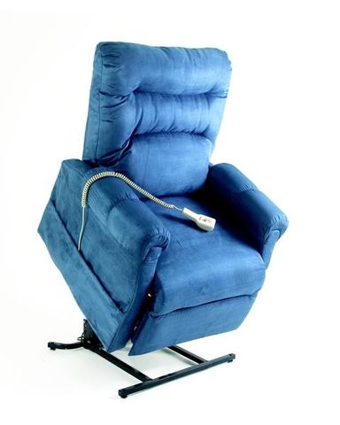 Pride C5 Artic Blue 3-Position. 170kg Weight Capacity.
Back Width: 71cm
Seat-to-floor: 46cm
Seat Depth: 46cm - 51cm
Seat Width: 56cm
Top of Back to Seat: 66cm - 71cm
Battery Back-up