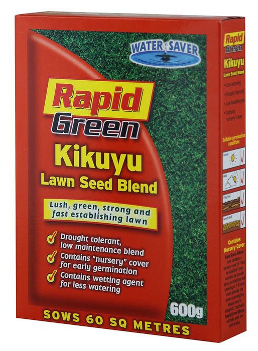 Rapid Green Kikuyu Lawn Seed Blend 600gm