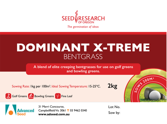 Advanced Seed Bentgrass Dominant X-Treme 2kg