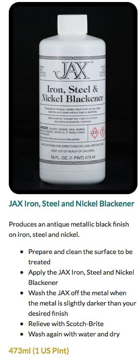 JAX Iron, Steel and Nickel Blackener