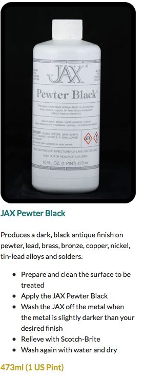 Jax Metal Cleaner Polish for Brass, Bronze, Copper, Pewter, Nickel and  Steel 16 Oz. Bottle 