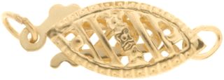 Pearl Clasp - Fish Plain/Filigree