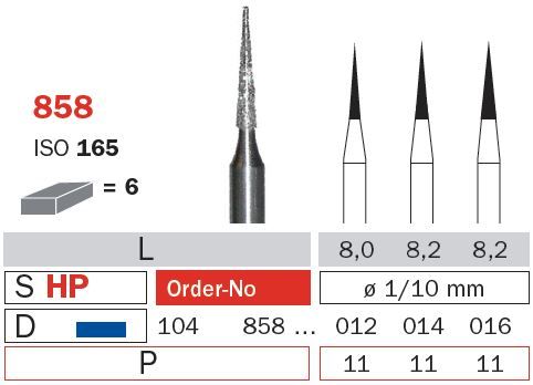 Diaswiss Diamond Bur - Short Tapered Point 1.2mm | Australian Jewellers ...