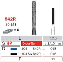 Diaswiss Diamond Bur - Round End Cylinder