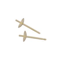 9ct Yellow Plain Pearl Studs