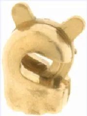 Brooch Roller Catch - 9ct Yellow 3.8mm