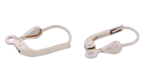 Continental Earclips - Teardrop 18ct White Gold