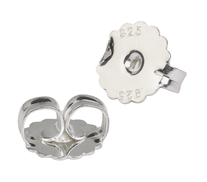 Butterflies - Scalloped Edge Sterling Silver 8mm