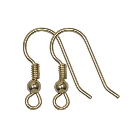 Shepherd Hooks Beads- 9ct Yellow Gold 18.5mm