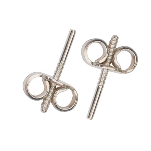 Posts & Butterflies Threaded - Sterling Silver